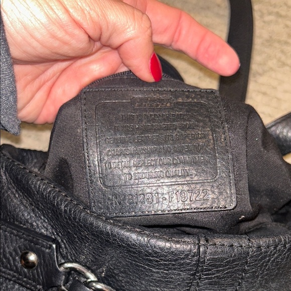 Coach Black Pebbled Leather Chain Shoulder Bag - Picture 7 of 12